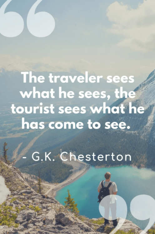 the traveler sees what he sees quote