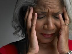 older woman with headache