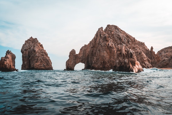 rock formations in the water in cabo san lucas