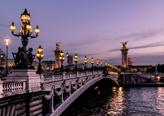 bridge over water in paris france