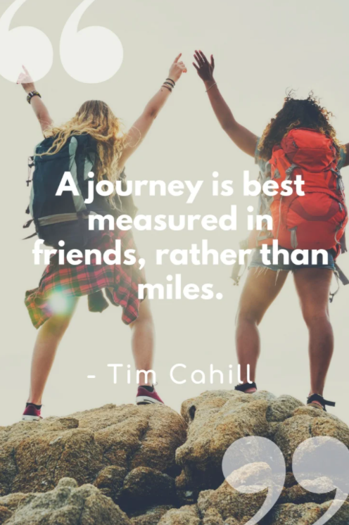 a journey is best measured in friends quote
