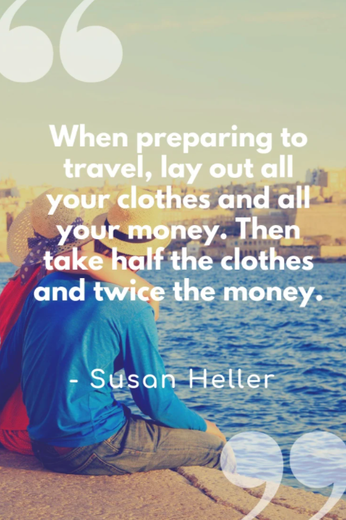when preparing to travel quote