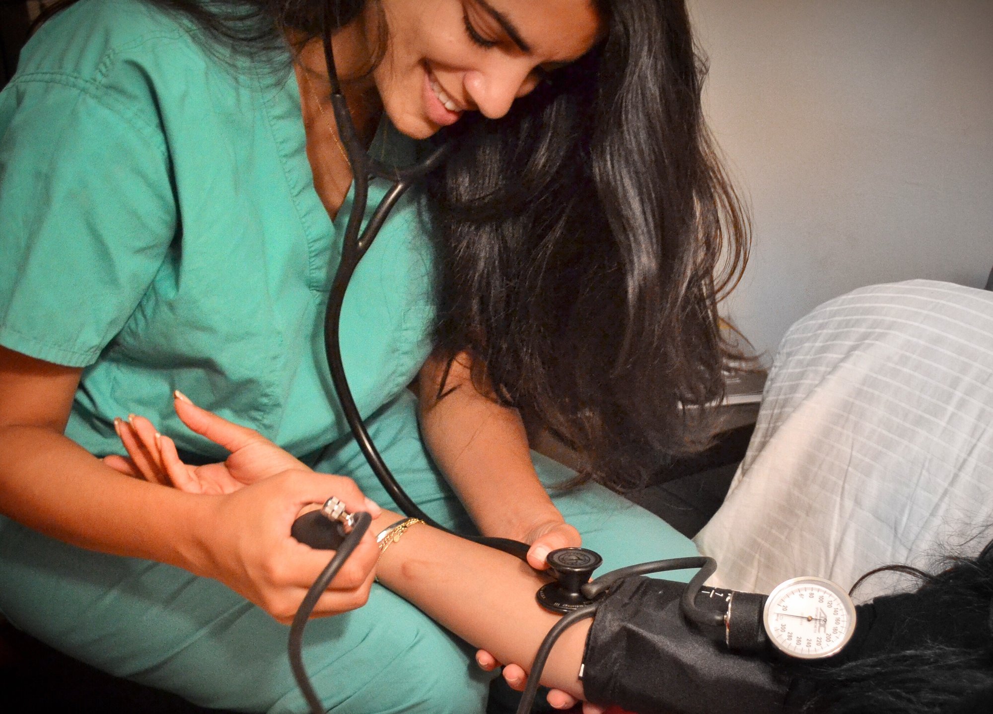 young doctor with patient